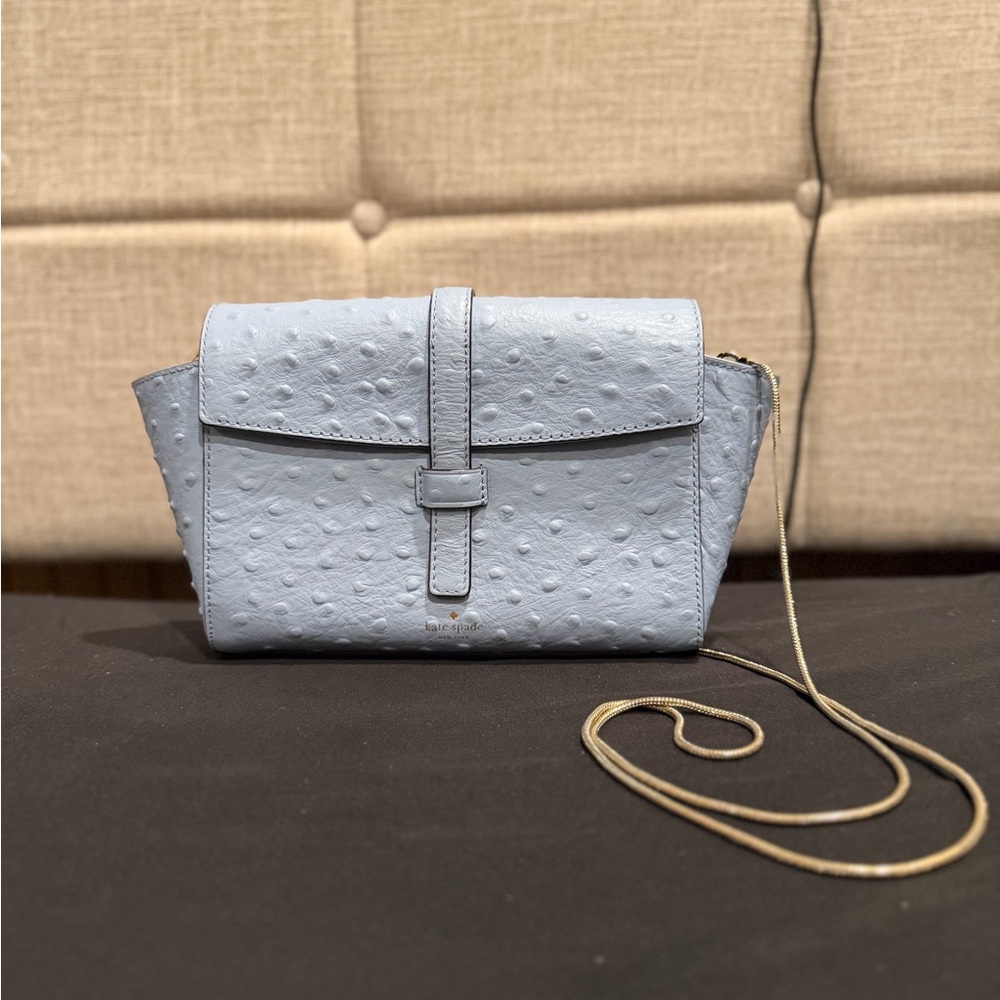 Kate Spade Riverside Street Ostrich Emmie Crossbody
